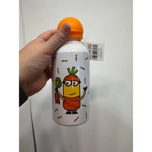 Botella aluminio Minions tapón naranja botella minions