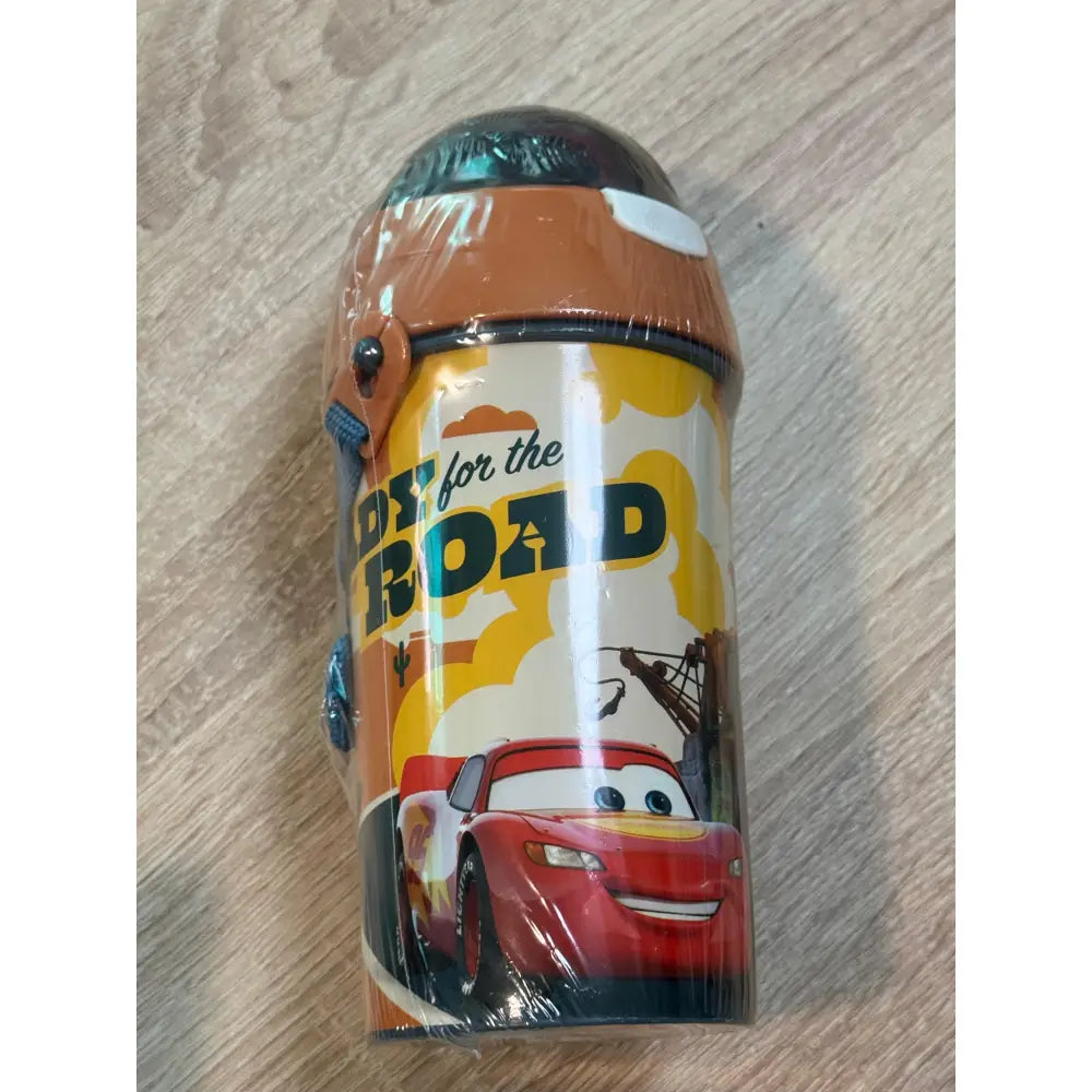 Botella Cantimplora de agua infantil Cars 500ml | para niños con correa