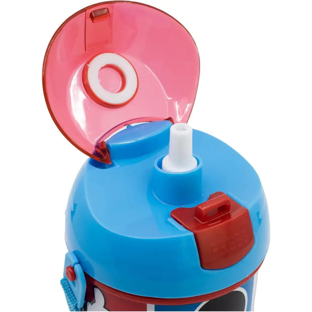 Botella Cantimplora de agua infantil Mickey 450ml| para niños con correa y pajita