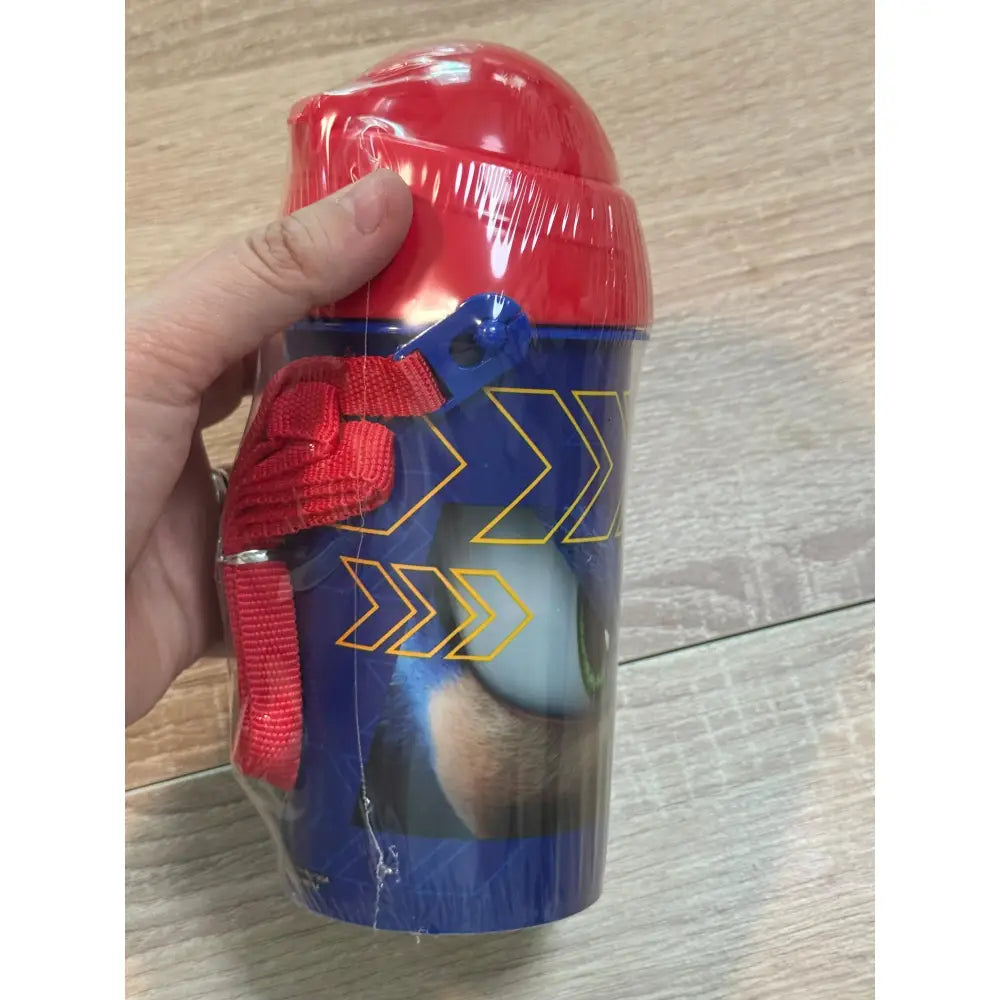 Botella Cantimplora de agua infantil Sonic 500ml | para niños con correa