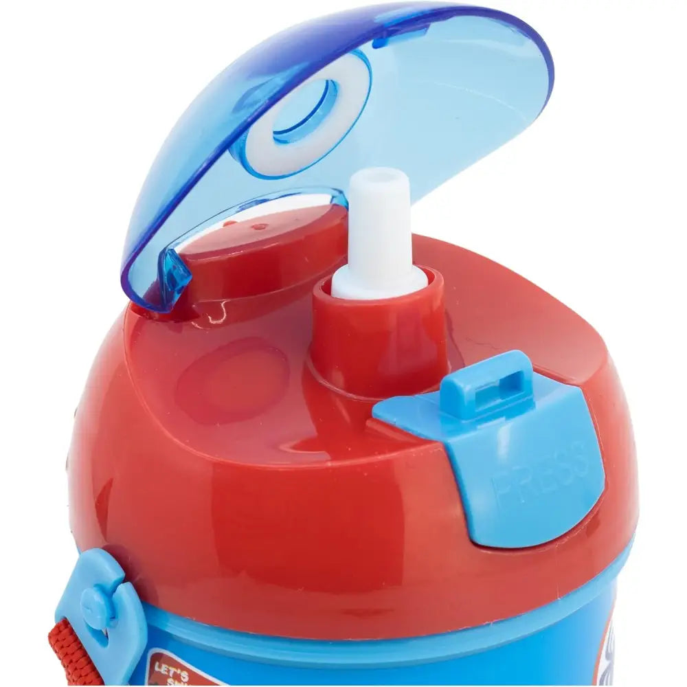 Botella Cantimplora de agua infantil Spiderman 450ml| para niños con correa