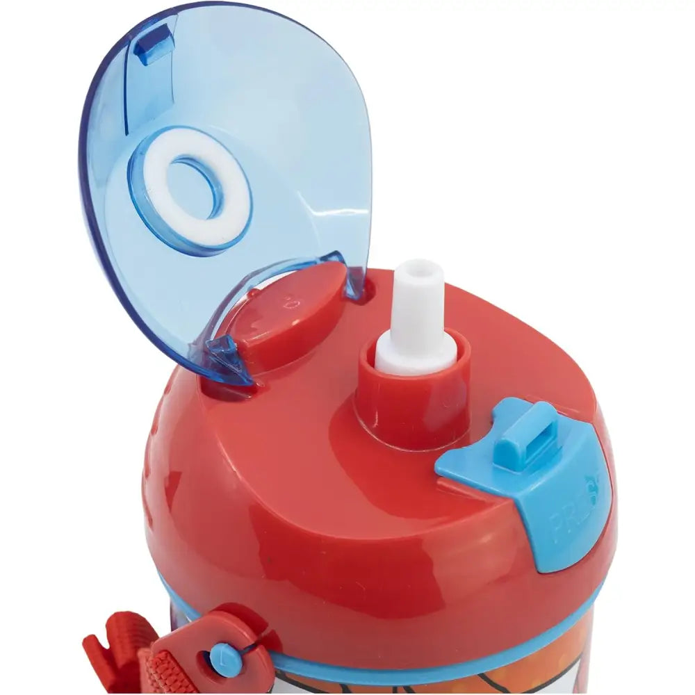 Botella Cantimplora de agua infantil Spiderman 450ml| para niños con correa