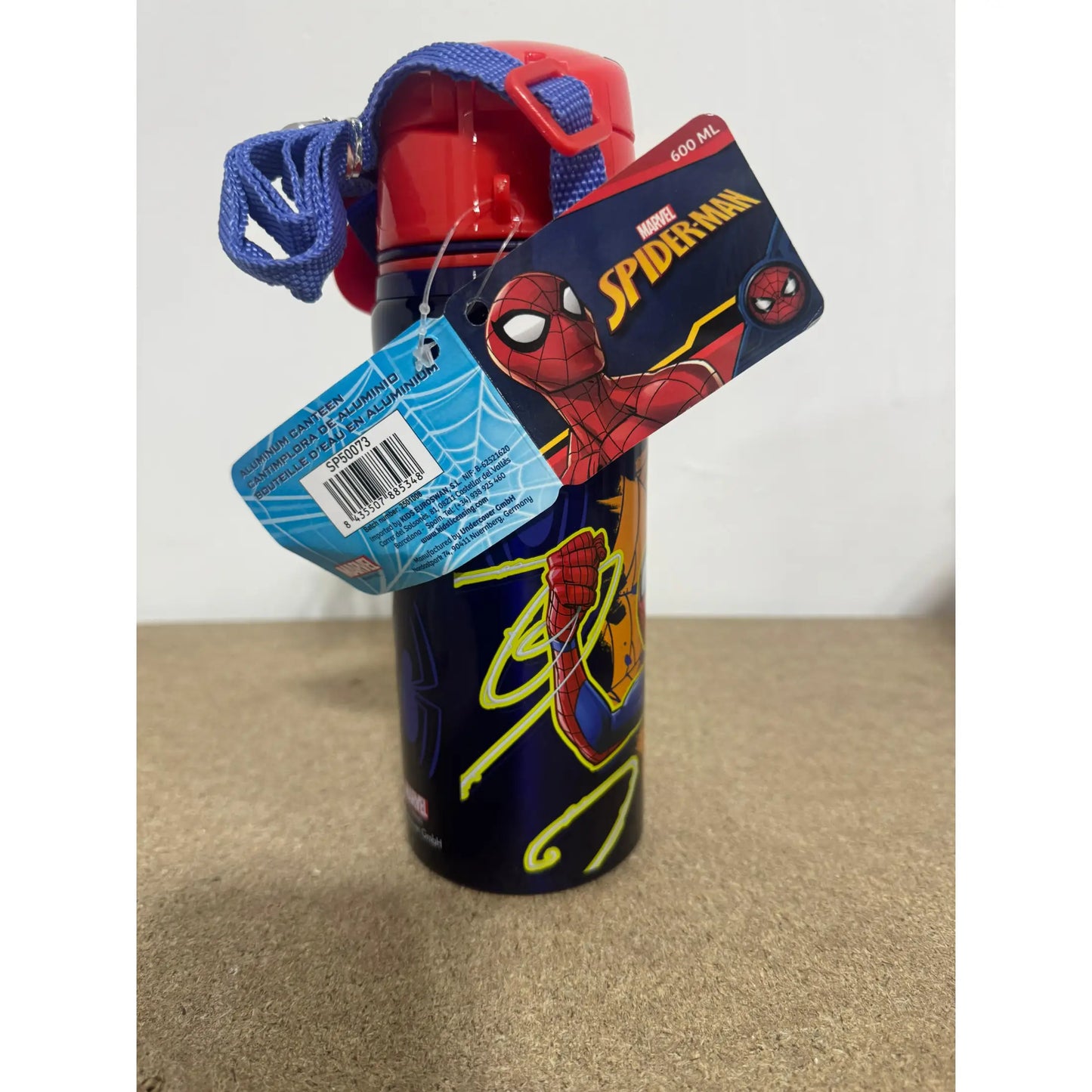 Botella Cantimplora con asa 600ml SPIDERMAN
