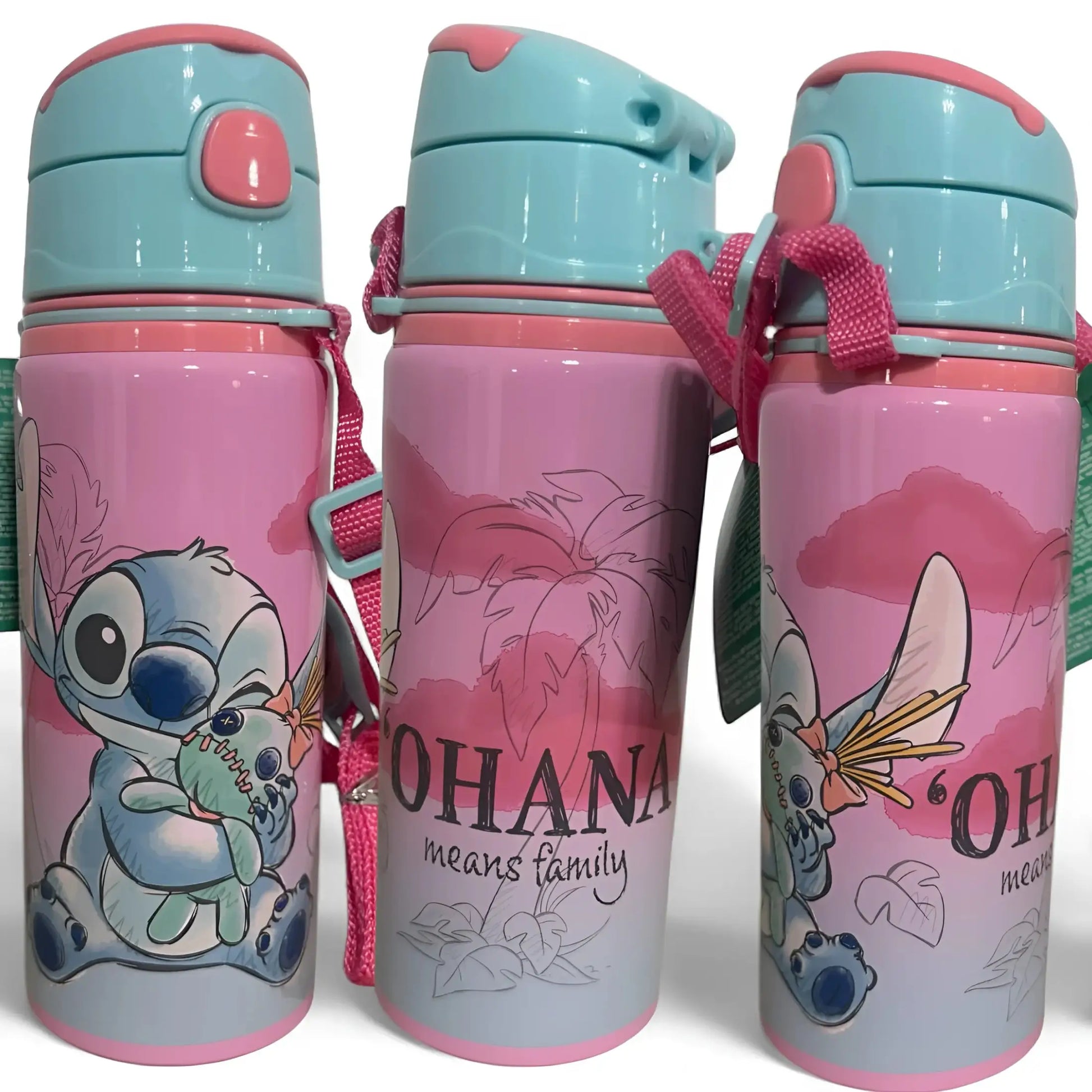 Botella Cantimplora con asa 600ml STITCH