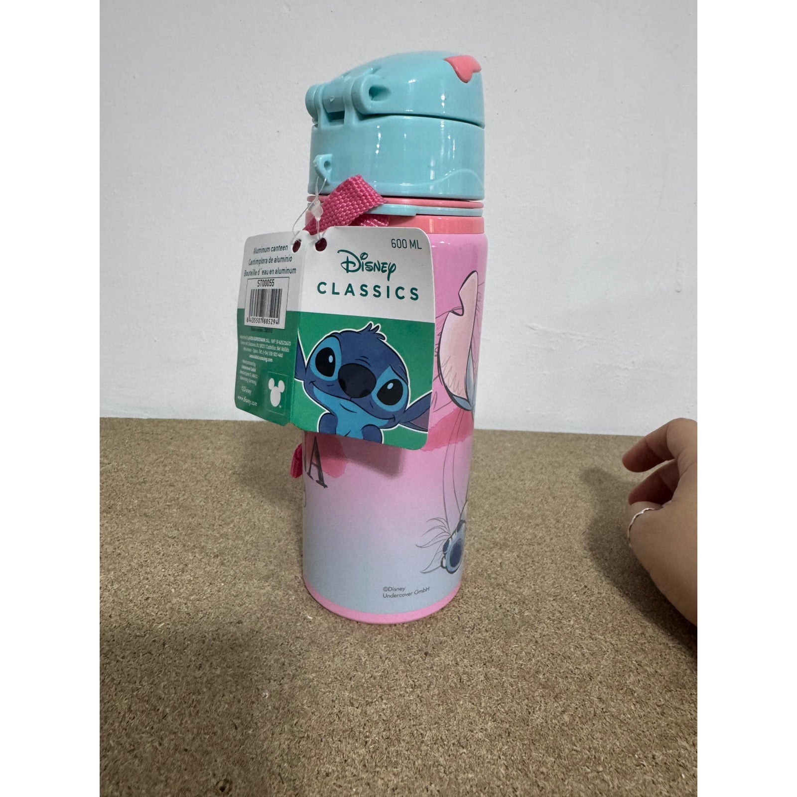 Botella Cantimplora con asa 600ml STITCH