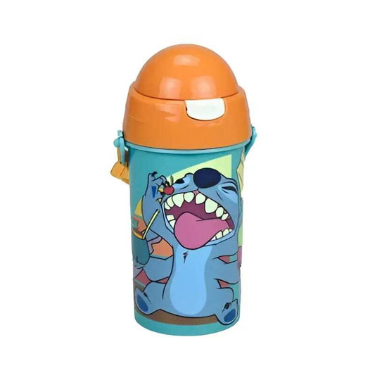 Botella cantimplora infantil Stitch 500ml con correa para niños