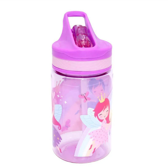 Botella cantimplora FAIRY PRINCESS 400ml con pajita- Ideal para el Cole y Parque
