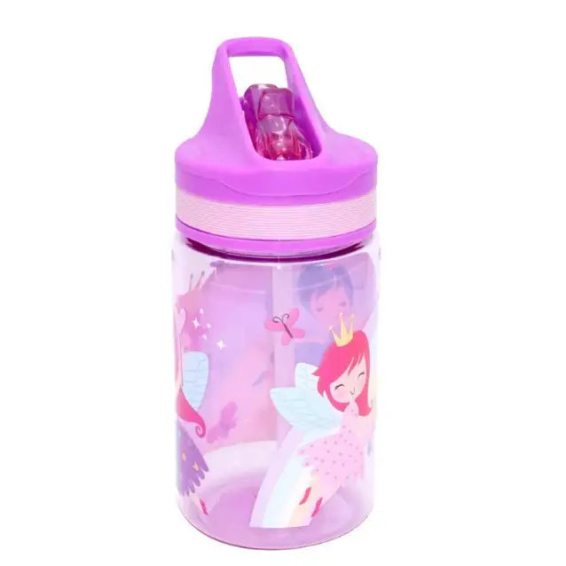 Botella cantimplora FAIRY PRINCESS 400ml con pajita- Ideal para el Cole y Parque