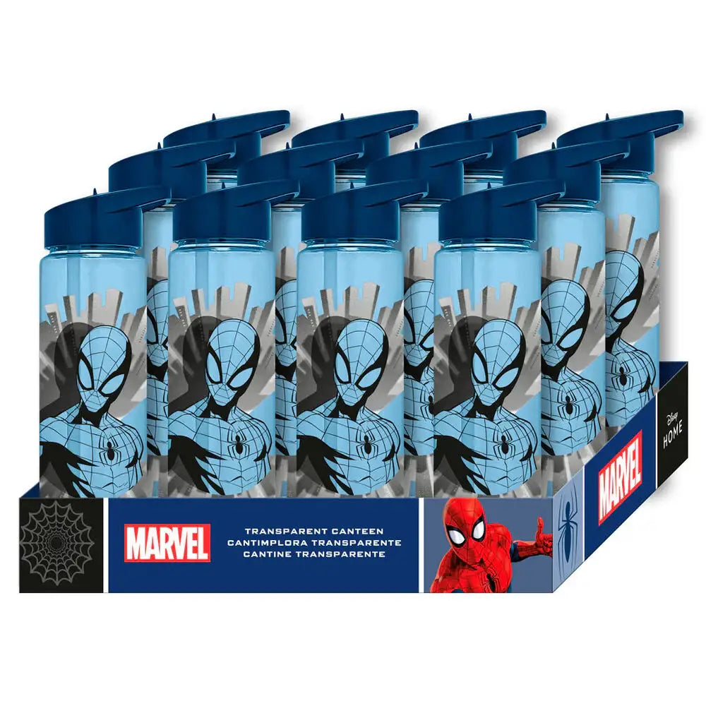 Botella cantimplora plástico Spiderman 600ml agua