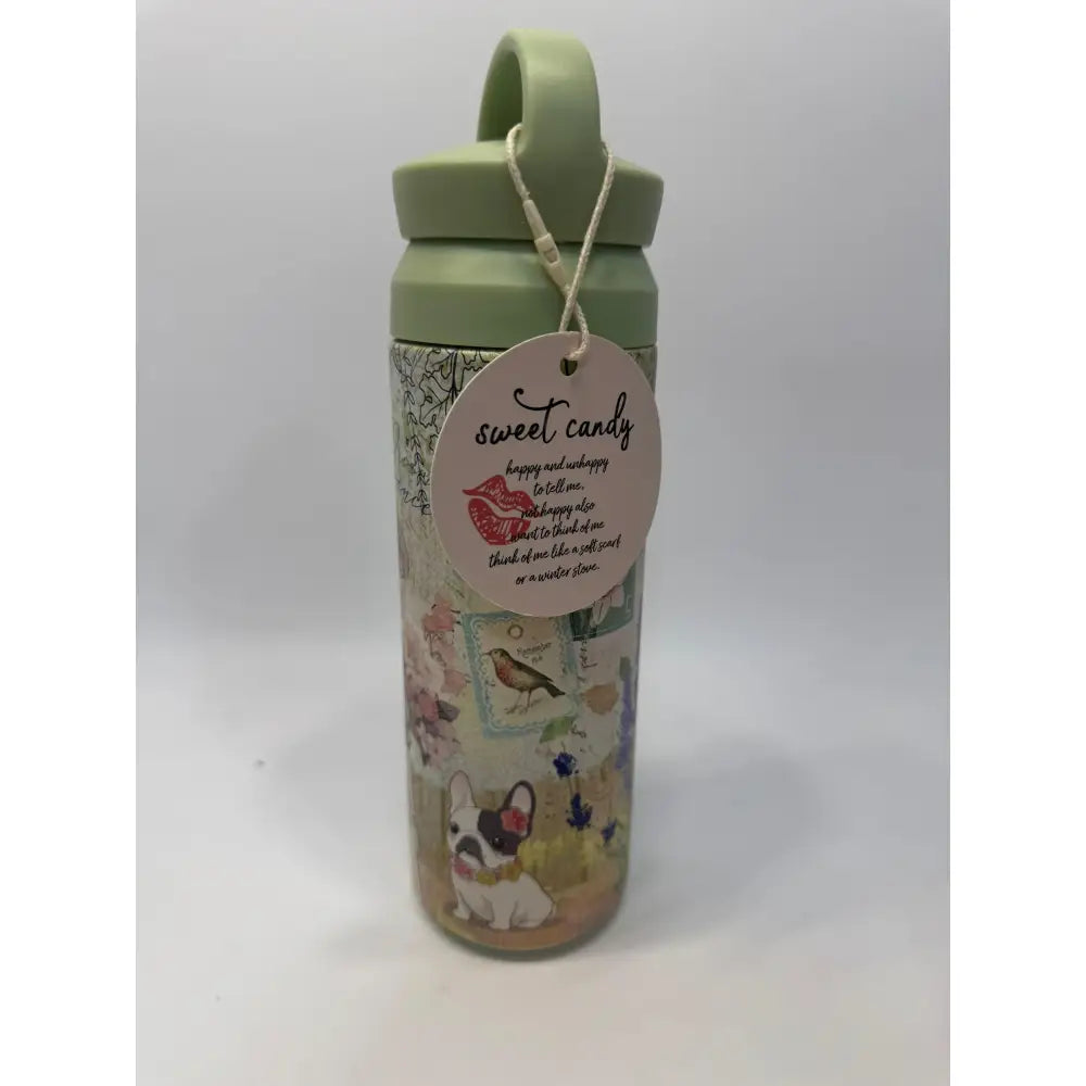 Botella cantimplora térmica de agua Sweet Candy Verde