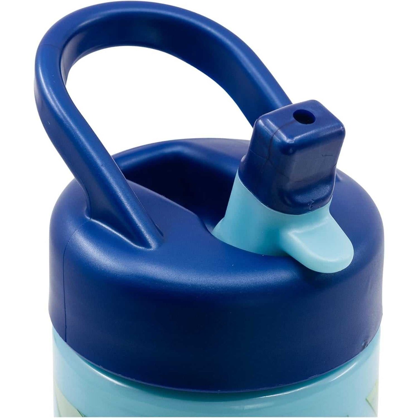 Botella de agua deportiva Bluey 410ml con pajita y asa azul