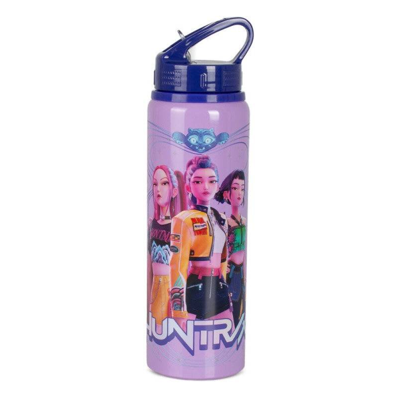 Botella deportiva de aluminio con pajita 750ML K-POP Demon Hunter - agua