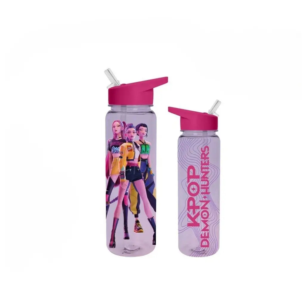 Botella deportiva con pajita 700ML K-POP DEMON HUNTERS - agua