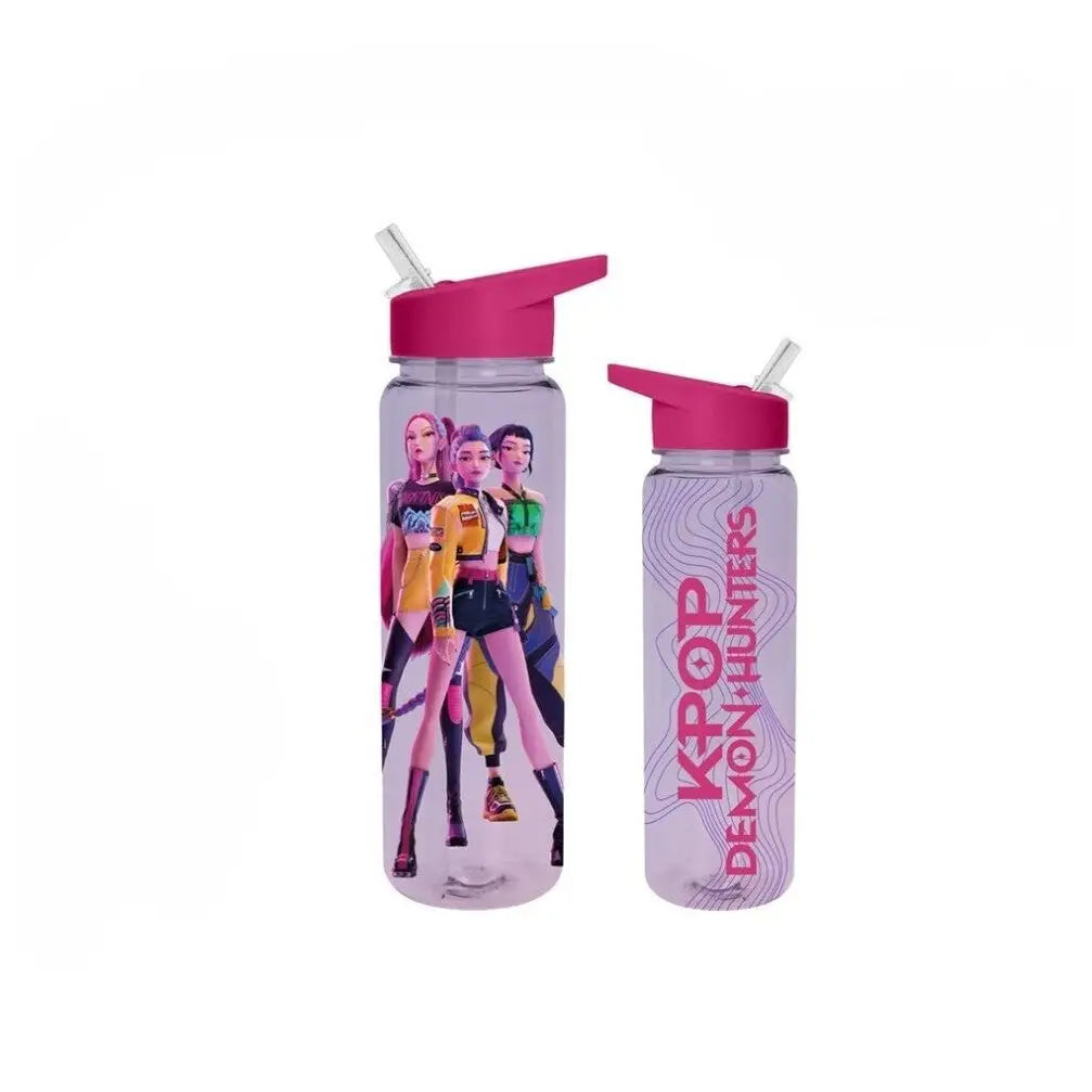 Botella deportiva con pajita 700ML K-POP DEMON HUNTERS - agua