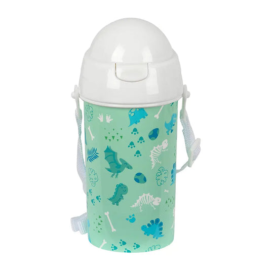 Botella infantil con pajita 500ml DINO niño niña - agua
