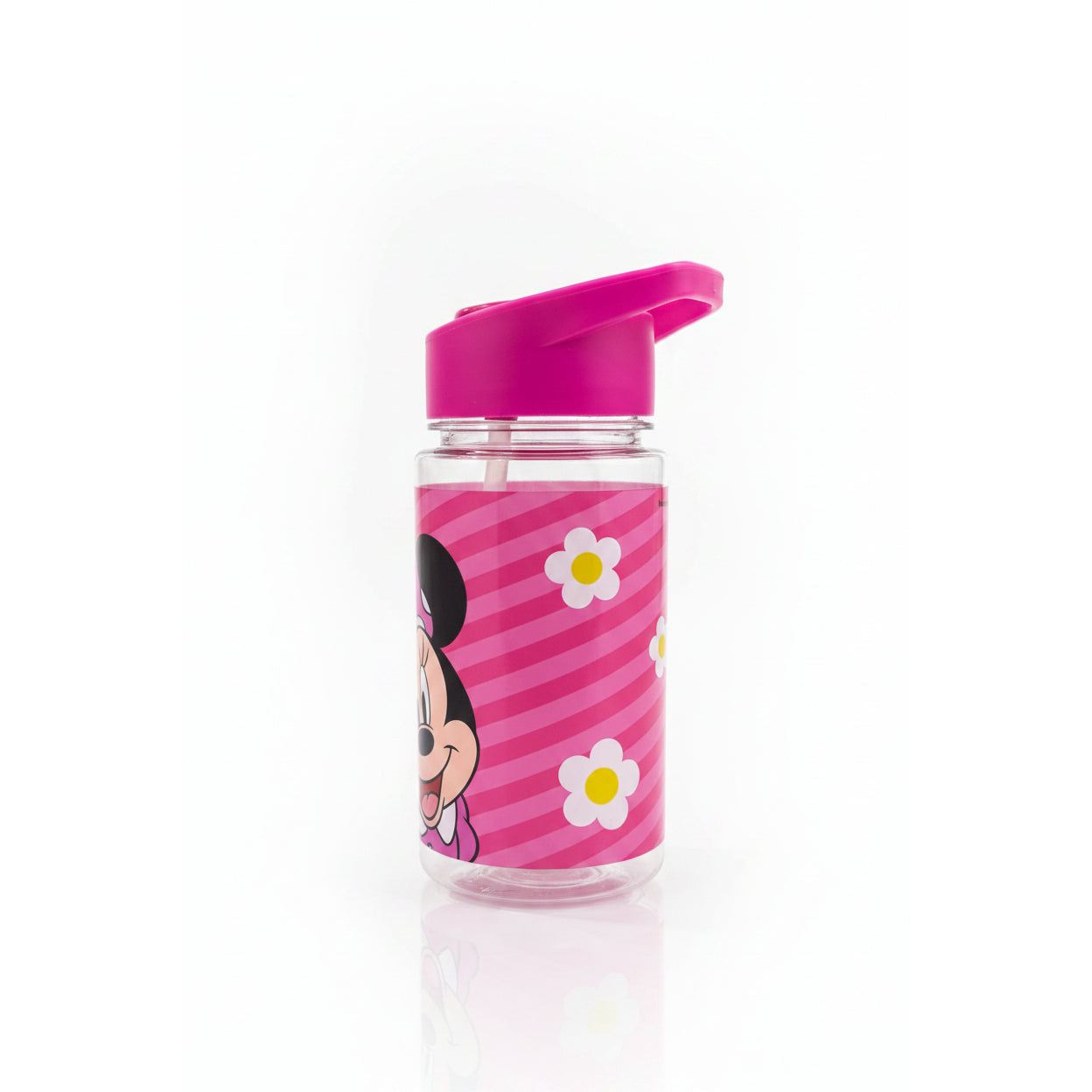 Botella con pajita Minnie Mouse rosa Disney de plástico 450ml