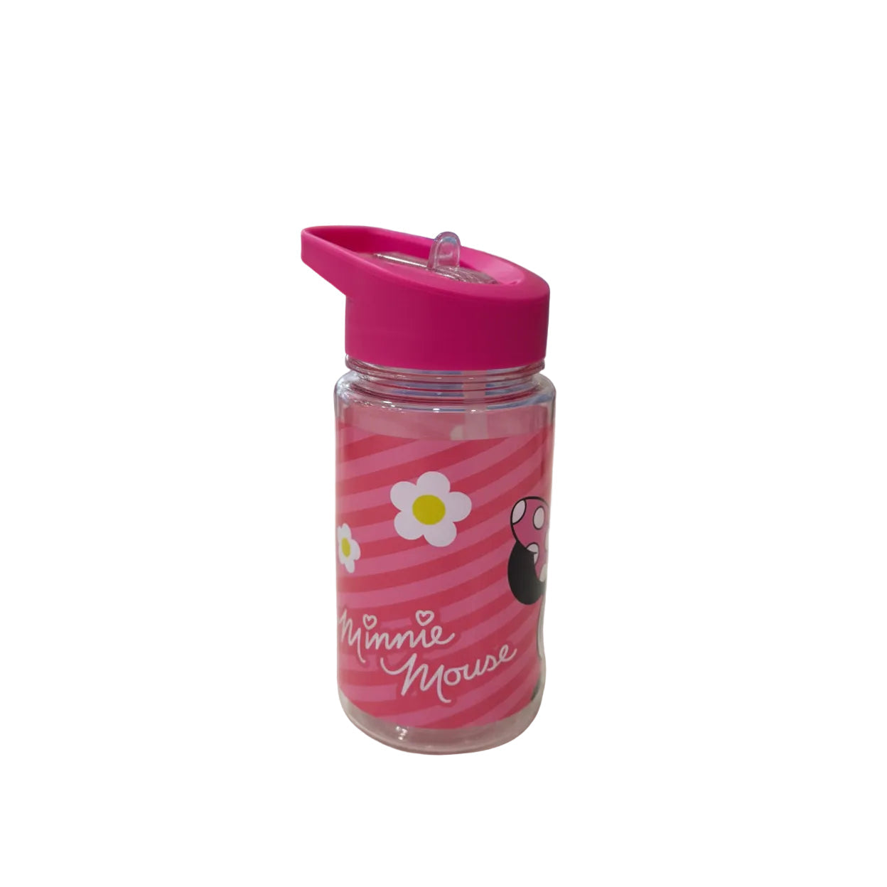 Botella con pajita Minnie Mouse rosa Disney de plástico 450ml