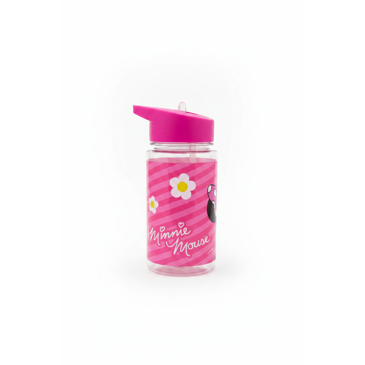 Botella con pajita Minnie Mouse rosa Disney de plástico 450ml