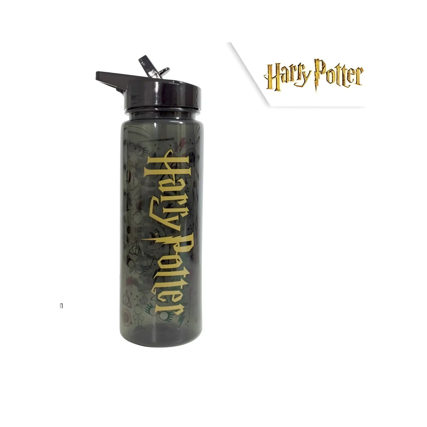 Botella plástico HARRY POTTER 750ml logo y pajita