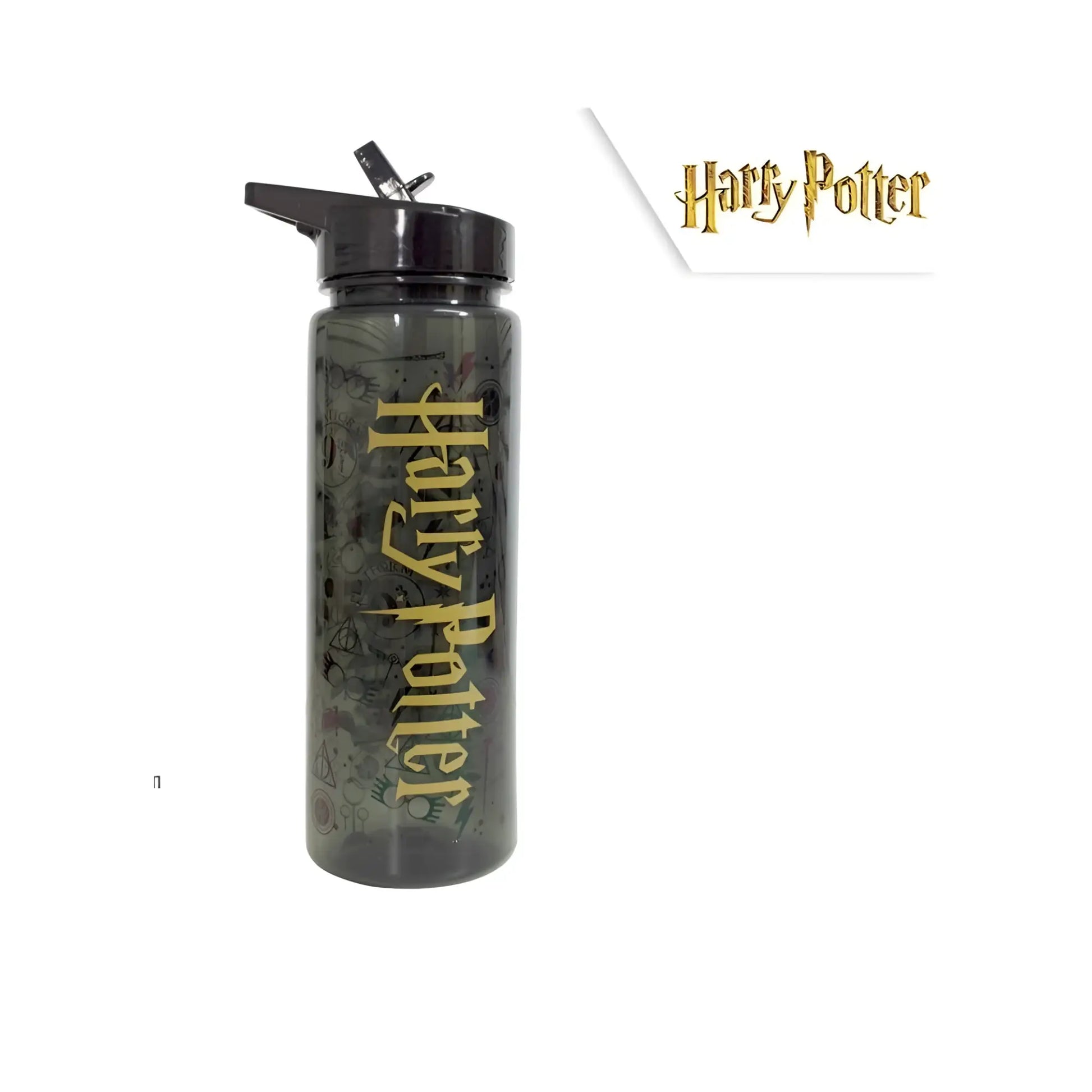 Botella plástico HARRY POTTER 750ml logo y pajita