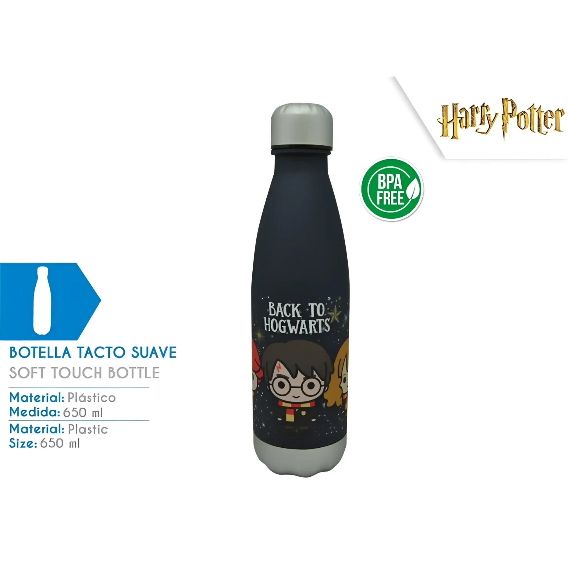 Botella plástico HARRY POTTER tacto suave 650ml
