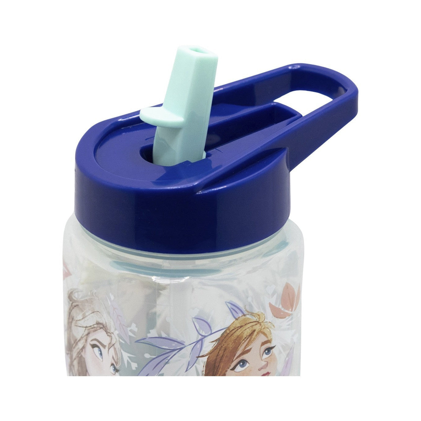 Botella square 510ml Frozen Anna y Elsa con pajita