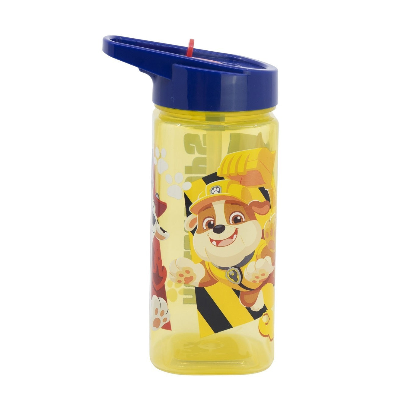 Botella square 510ml Patrulla canina con pajita