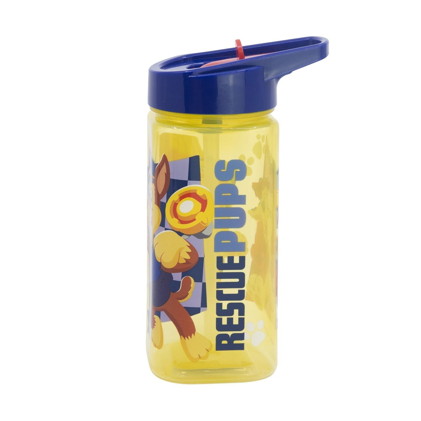 Botella square 510ml Patrulla canina con pajita