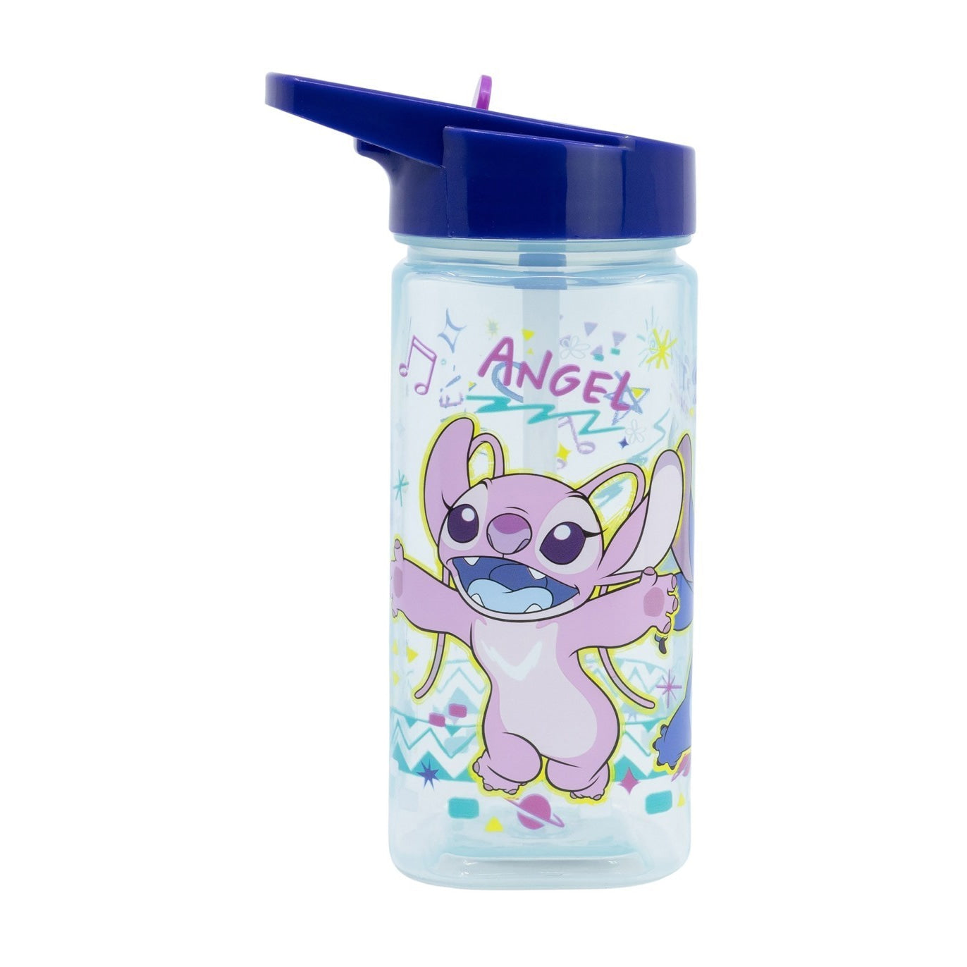Botella square 510ml Stitch con pajita
