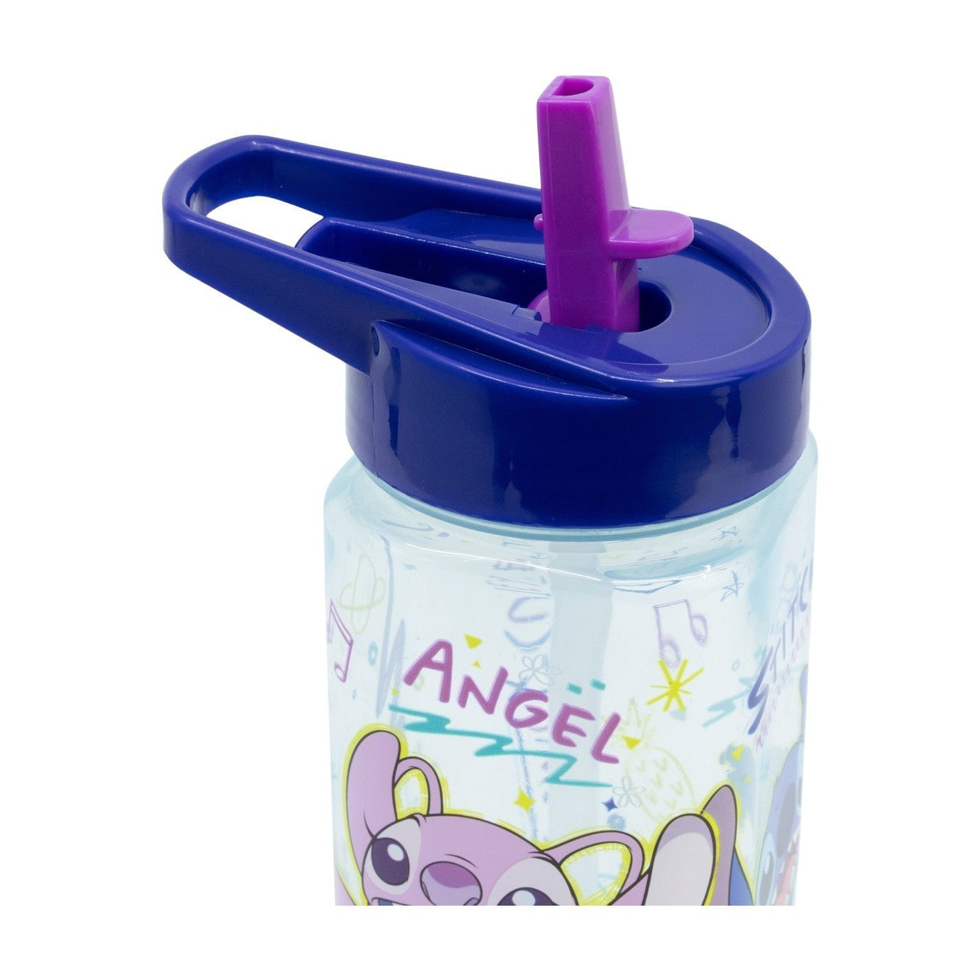 Botella square 510ml Stitch con pajita