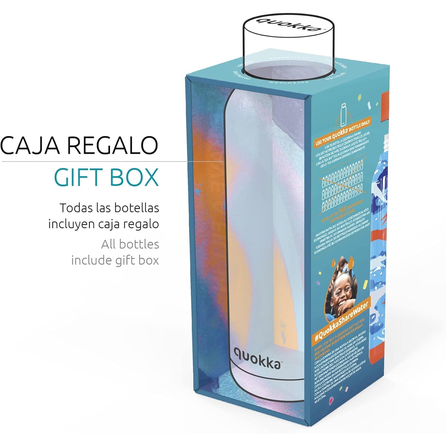 Botella térmica Quokka Kids Dinosaurios 510ml mantiene frío y calor para todo tipo de bebidas niños infantil acero