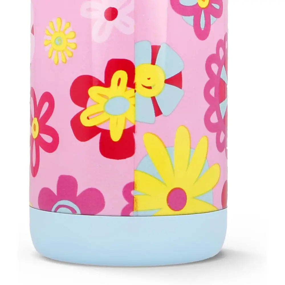 Botella térmica Quokka Kids Flowers 510ml mantiene frío y calor para todo tipo de bebidas niños infantil acero