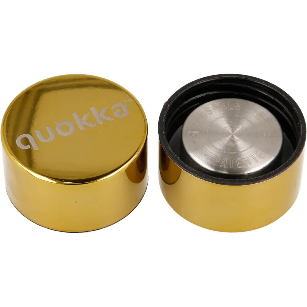 Botella térmica Quokka Sleek Gold 630ml mantiene frío y calor para todo tipo de bebidas niños adultos acero inoxidable