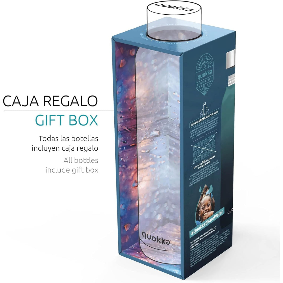 botella térmica quokka sleek gold acero inoxidable 630ml boca ancha
