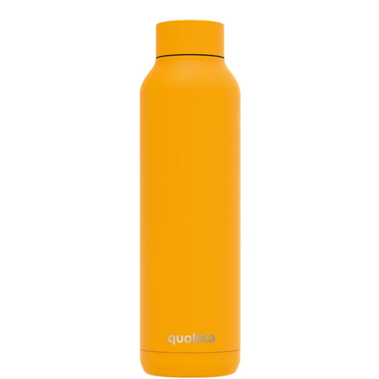 Botella térmica QUOKKA SOLID Amber Yellow 630ml acero inoxidable boca ancha