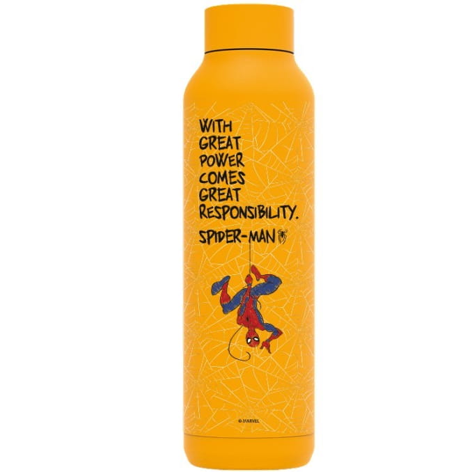 Botella térmica QUOKKA Solid ’Amber Yellow’ Spiderman Marvel 630ml