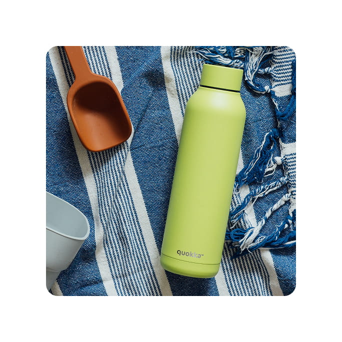 Botella térmica QUOKKA SOLID Apple Green 630ml acero inoxidable boca ancha