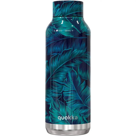 Botella térmica Quokka Solid Deep Jungle 510ml mantiene frío y calor para todo tipo de bebidas niños adultos acero