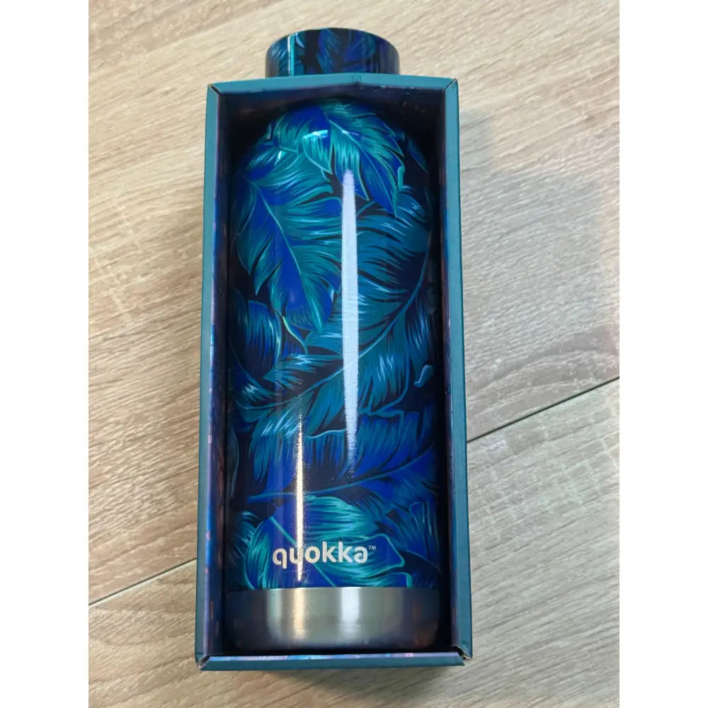 Botella térmica Quokka Solid Deep Jungle 510ml mantiene frío y calor para todo tipo de bebidas niños adultos acero