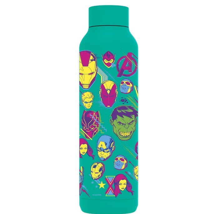 Botella térmica QUOKKA Solid ’Jade Green’ Marvel Avengers Neon 630ml