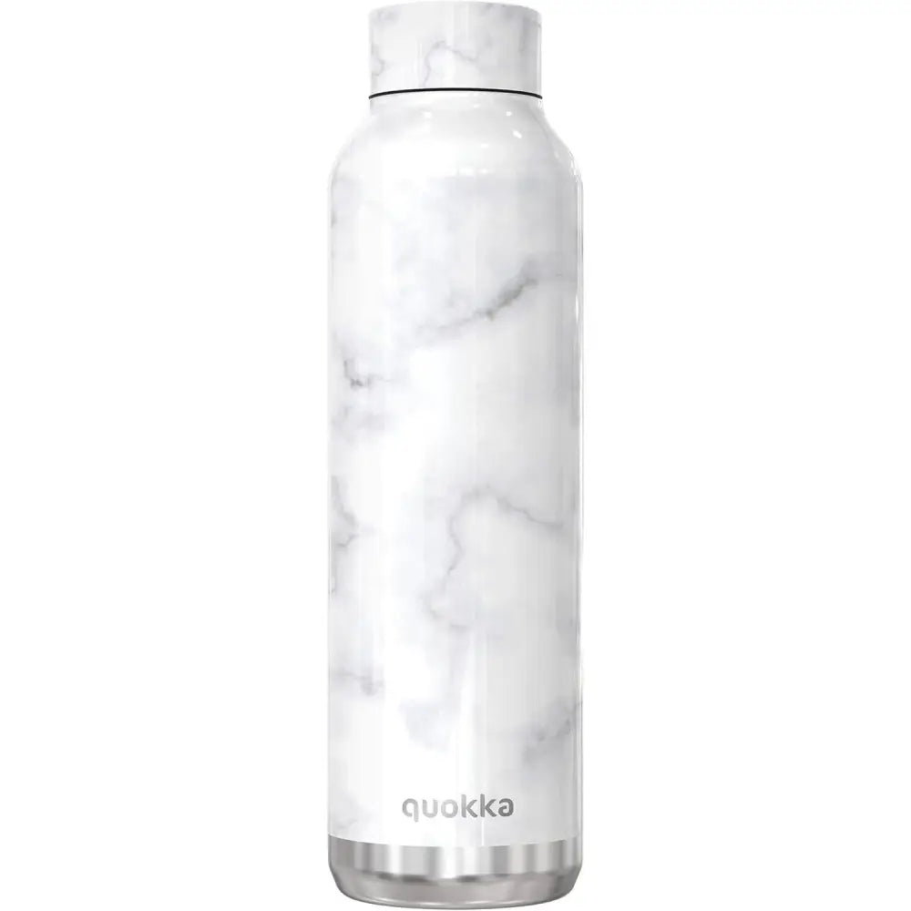Botella térmica Quokka Solid Mármol 630ml mantiene frío y calor para todo tipo de bebidas niños adultos acero inoxidable