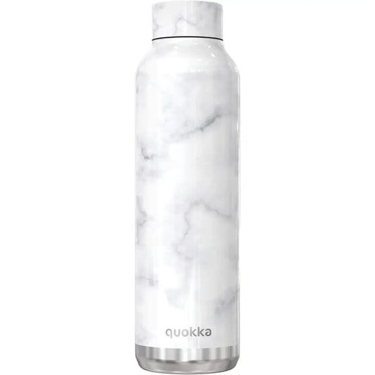 Botella térmica Quokka Solid Mármol 630ml mantiene frío y calor para todo tipo de bebidas niños adultos acero inoxidable