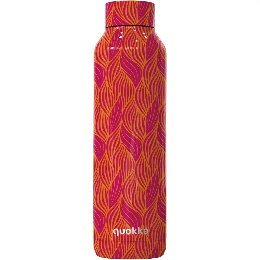 Botella térmica Quokka Solid Orange Bloom 630ml mantiene frío y calor para todo tipo de bebidas niños adultos acero