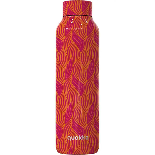 Botella térmica Quokka Solid Orange Bloom 630ml mantiene frío y calor para todo tipo de bebidas niños adultos acero
