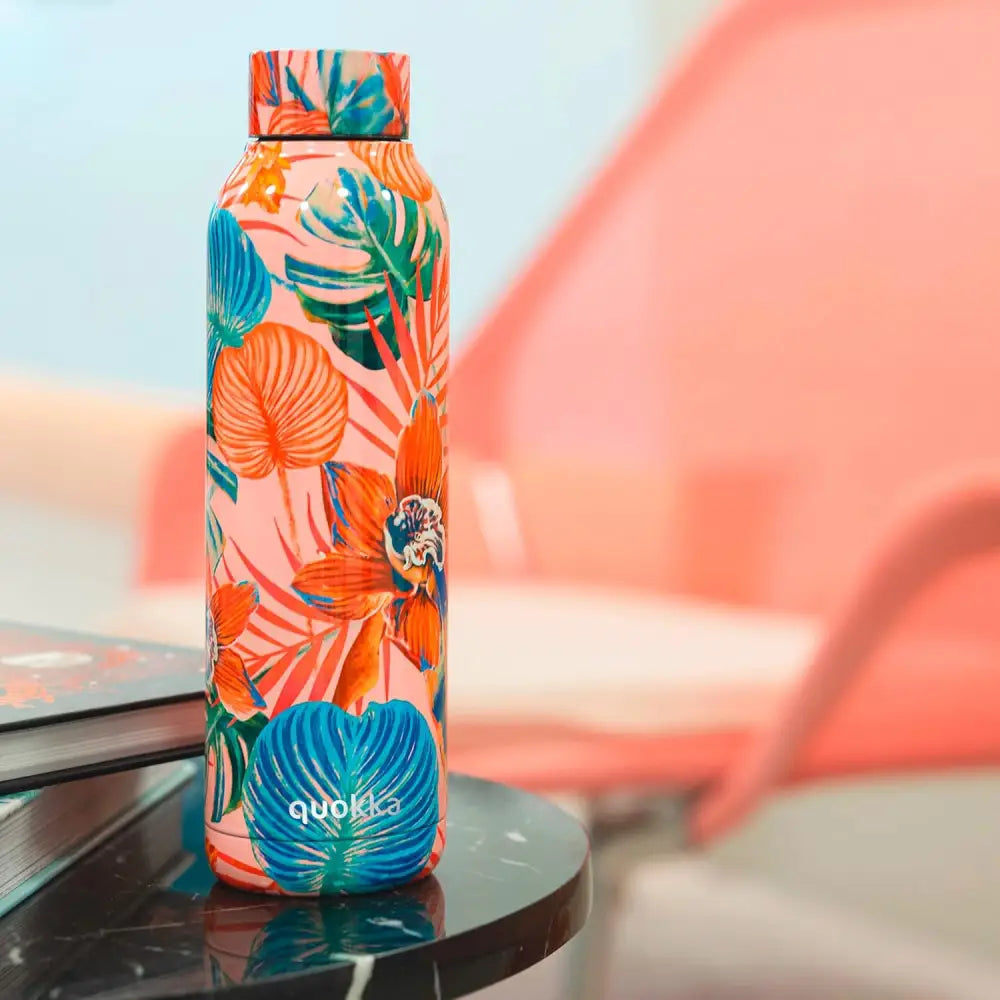 Botella térmica Quokka Solid Orchid 510ml mantiene frío y calor para todo tipo de bebidas niños adultos acero inoxidable