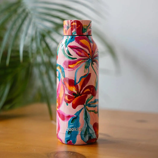 Botella térmica QUOKKA SOLID TROPICAL BLOOM 510ml