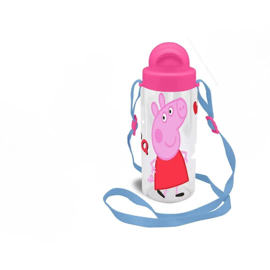 Botella tritan con asa y pajita PEPPA PIG 500ML