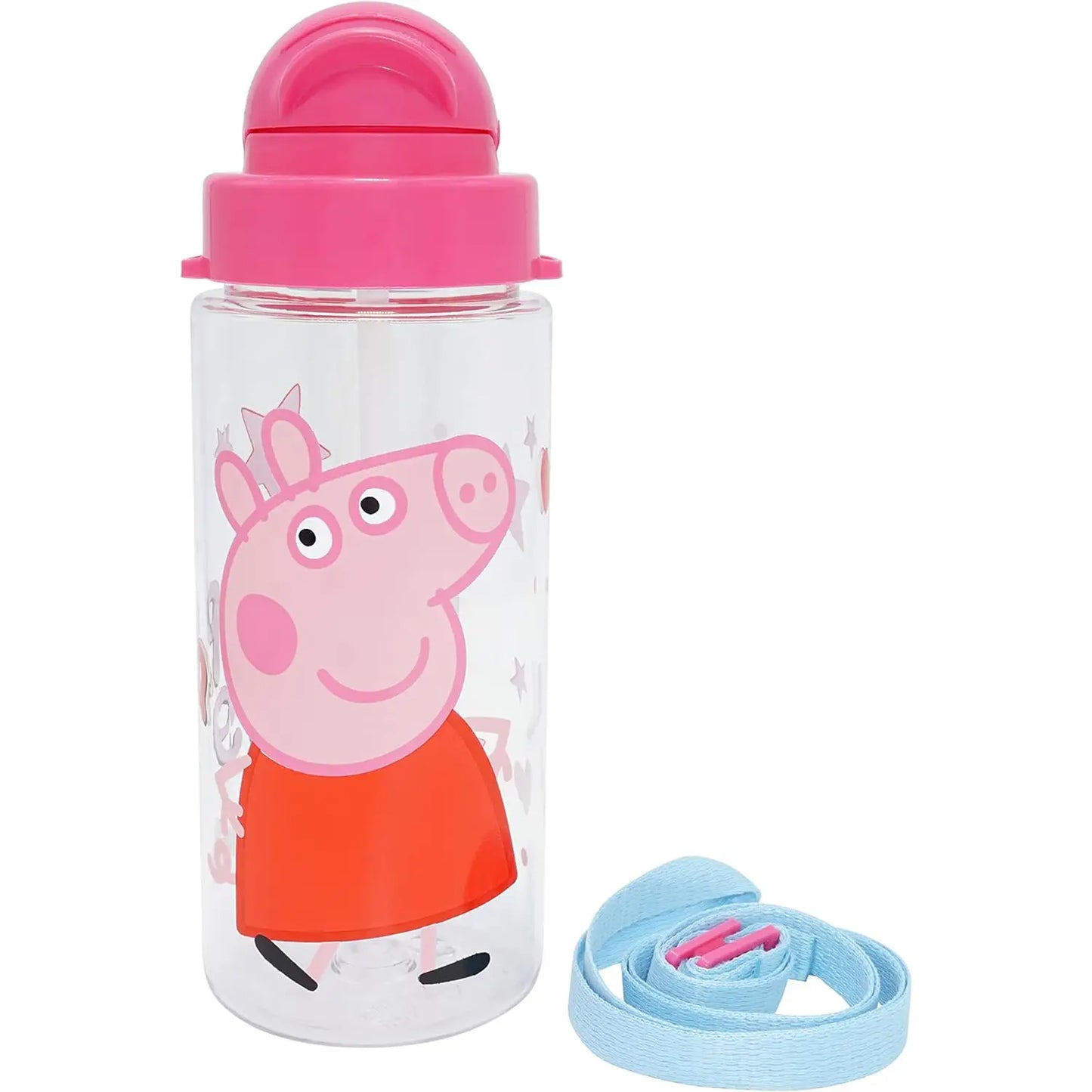 Botella tritan con asa y pajita PEPPA PIG 500ML