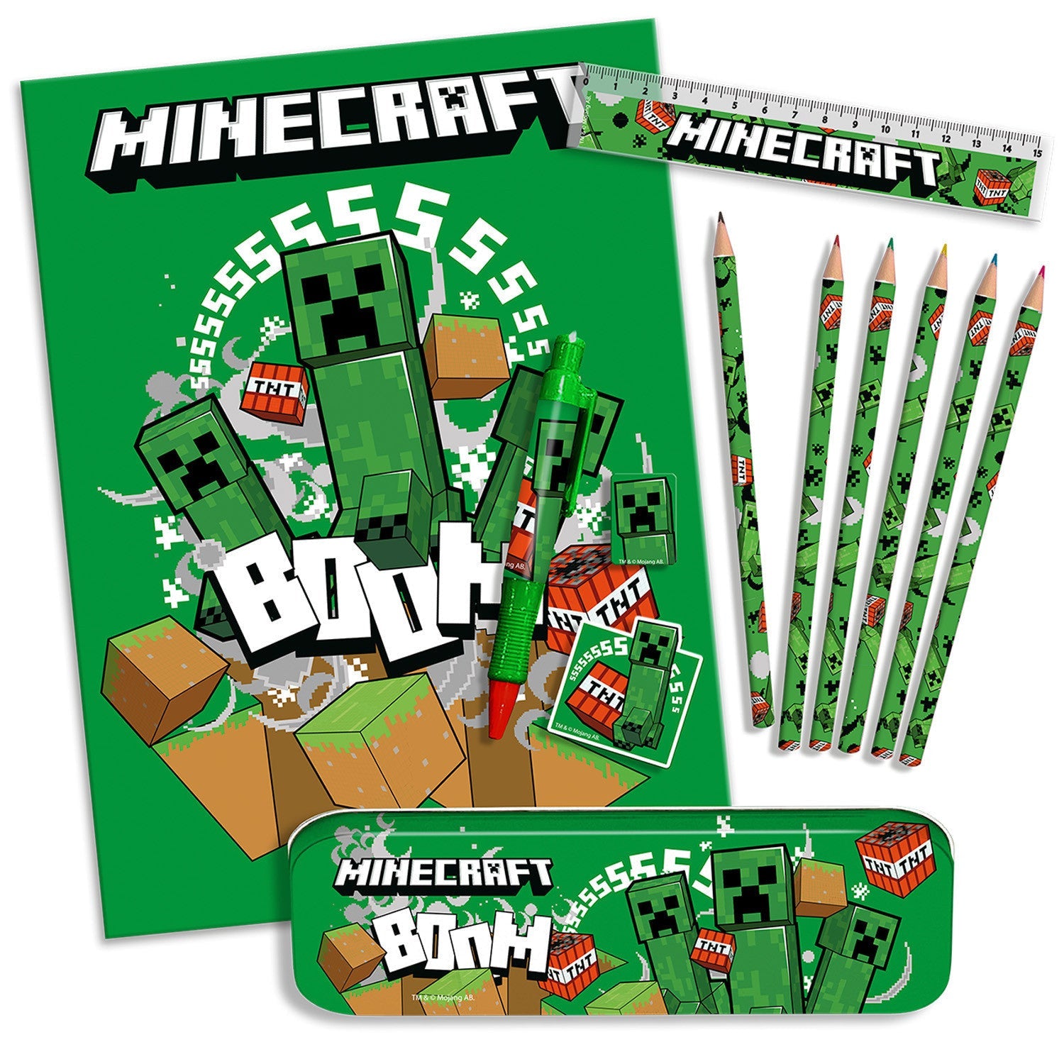 Bumper con papelería de Minecraft ’Boom’ - Estuche