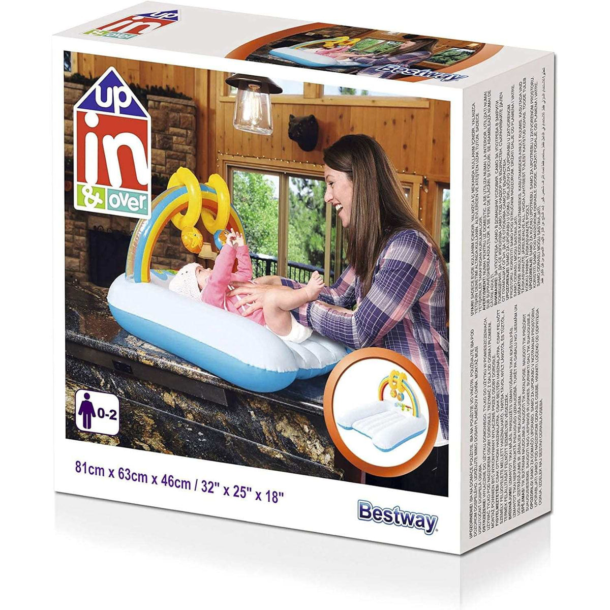 Cambiador bebé de viaje hinchable portátil azul Bestway